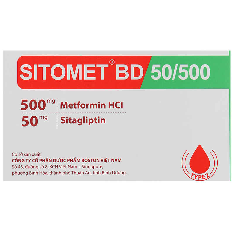 Sitomet BD 50/500 điều trị đái tháo đường tuýp 2 (3 vỉ x 10 viên) - 10